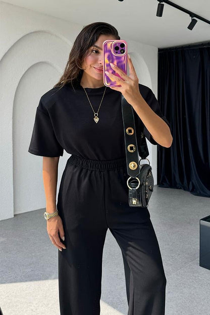 Sergio Orijinal Modal Vatkalı Takım-Siyah