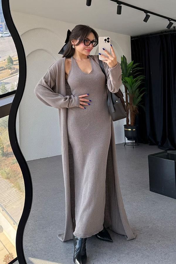 Shirley Vizon Elbise Hırka