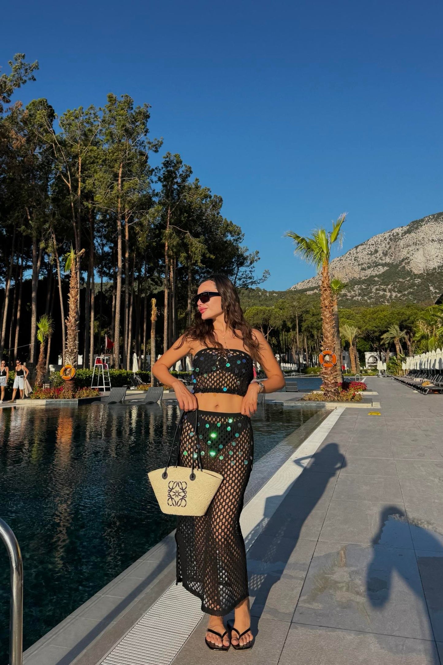 Sindy Siyah Pulpayet Ajurlu Takım