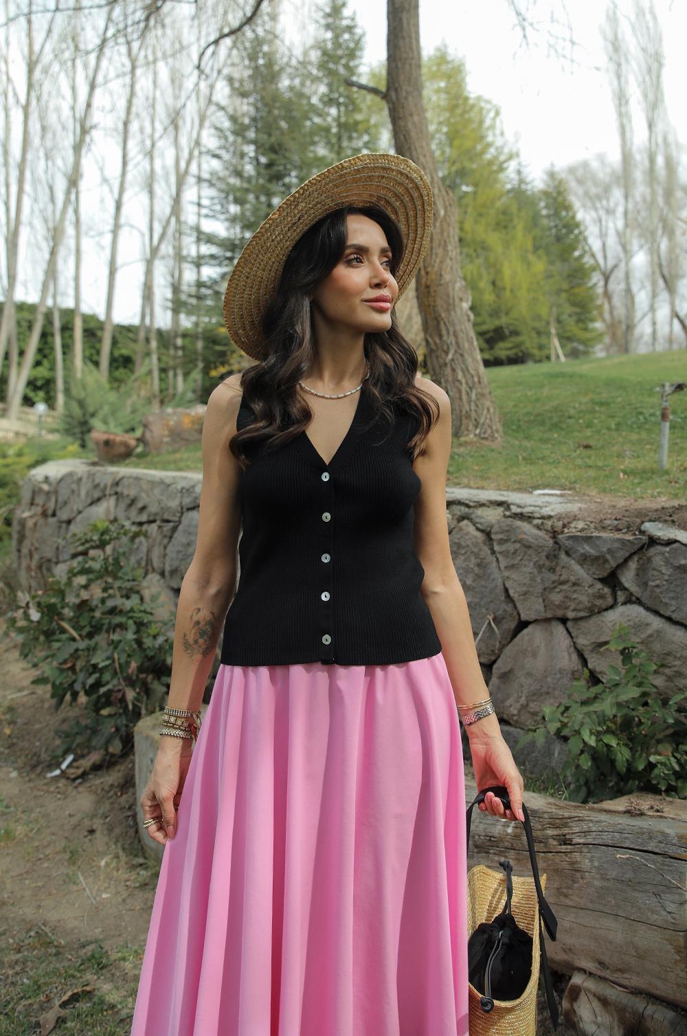 SIYAH DAVINO POLO YAKA TRIKO YELEK