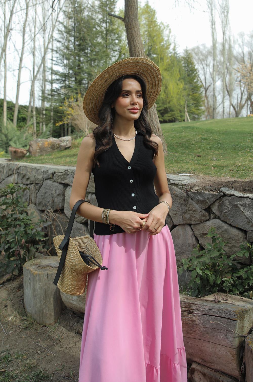 SIYAH DAVINO POLO YAKA TRIKO YELEK