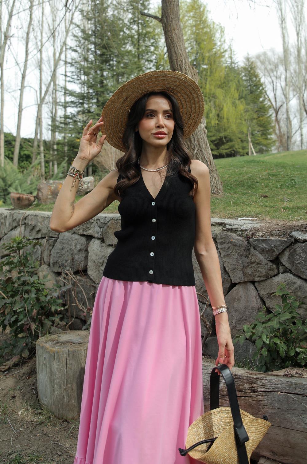 SIYAH DAVINO POLO YAKA TRIKO YELEK