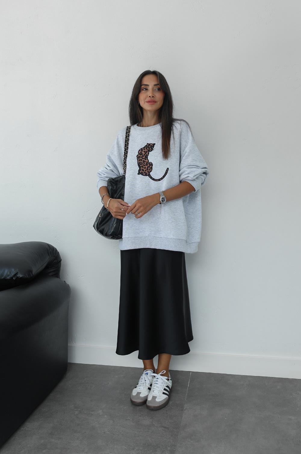 SIYAH KREP SATEN ETEK