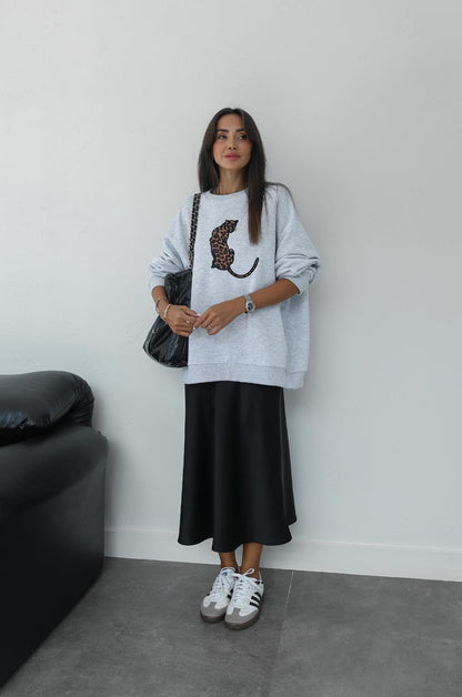 SIYAH KREP SATEN ETEK