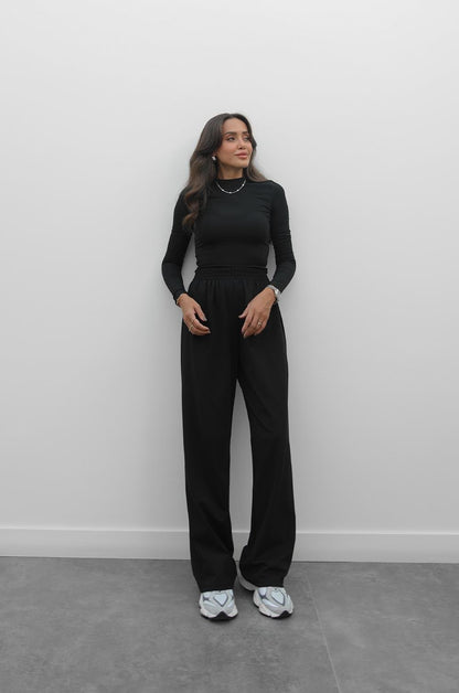 SIYAH URAL BLUZ PANTOLON TAKIM