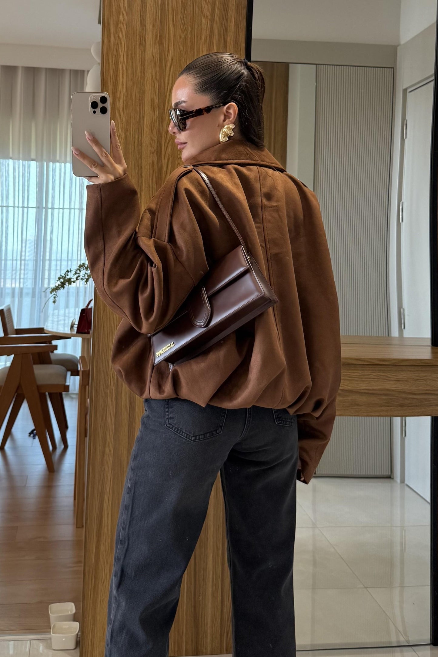 Sobjer Taba Süet Viral Marka Model Ceket
