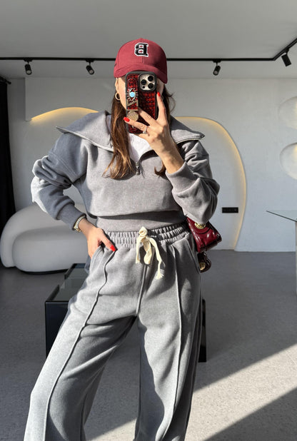 Soelle Füme Selanik Kumaş Üçlü Takım