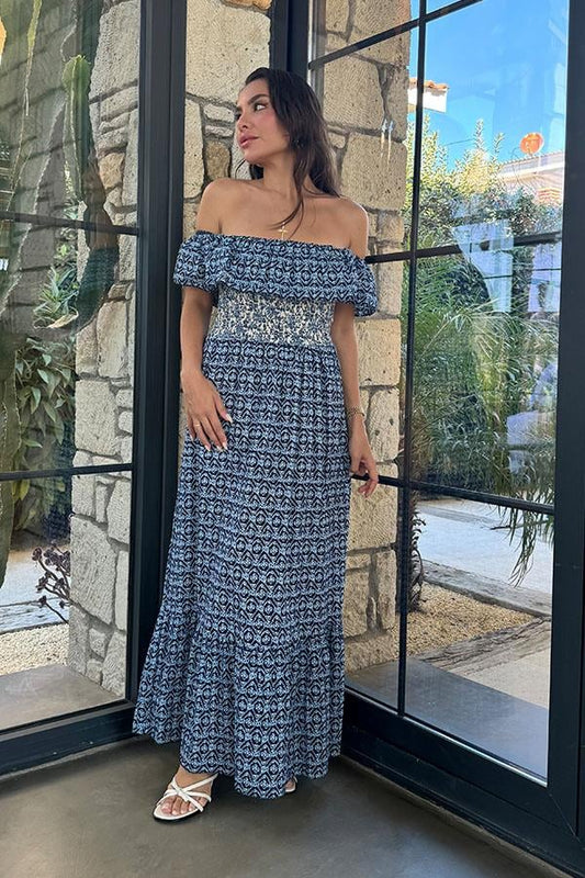 Sonia Madonna Yaka Desenli Elbise