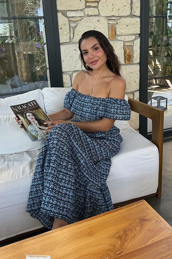 Sonia Madonna Yaka Desenli Elbise