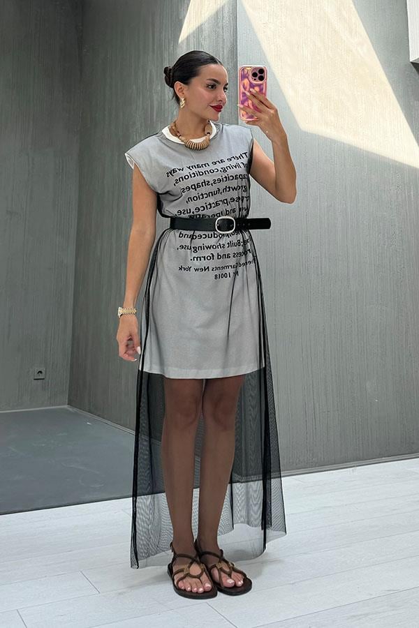 Soren Tasarım Uzun Tül Elbise