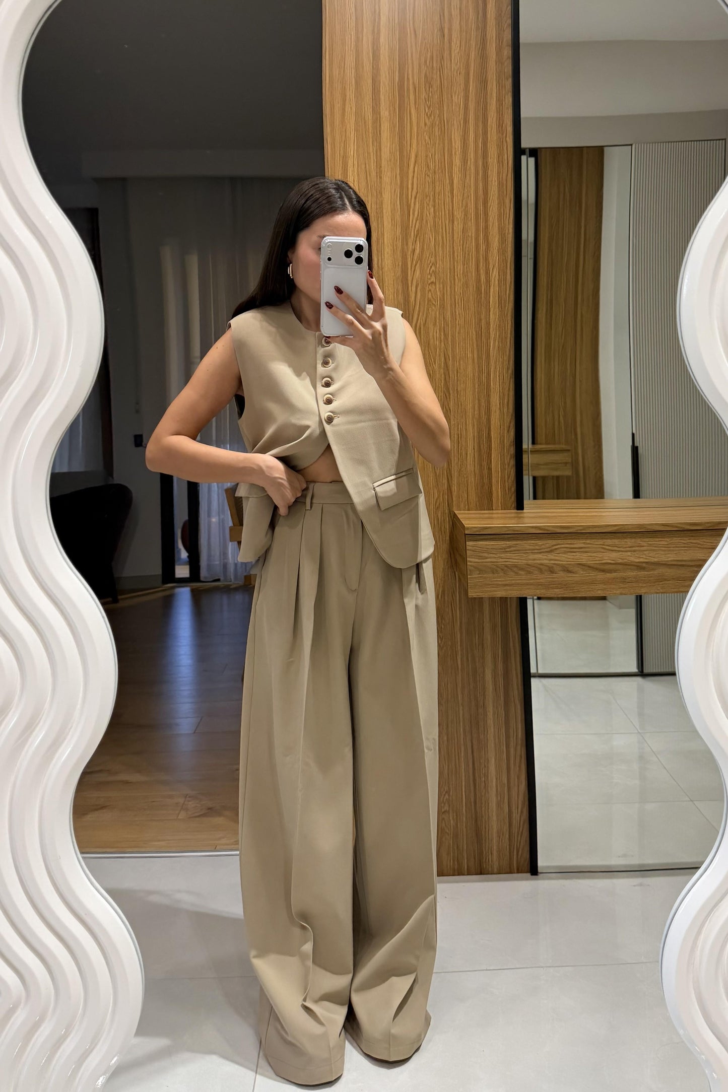 Spear Camel Yelek Pantolon Takım