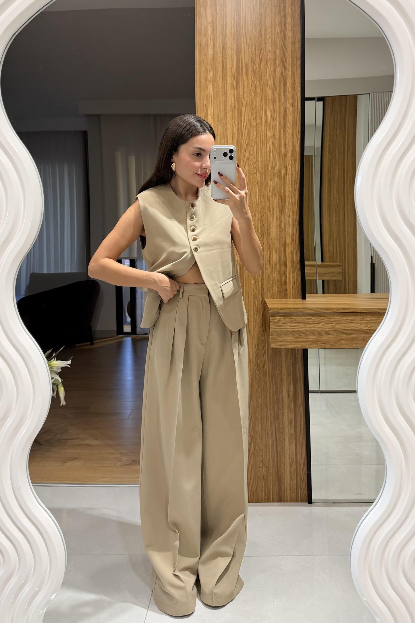 Spear Camel Yelek Pantolon Takım