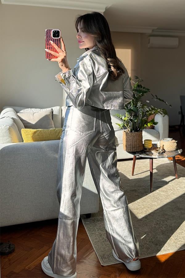 Stephin Silver Ceket Pantolon Takım
