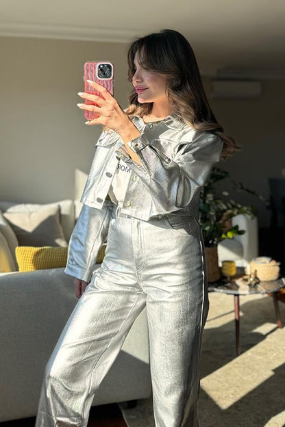 Stephin Silver Ceket Pantolon Takım