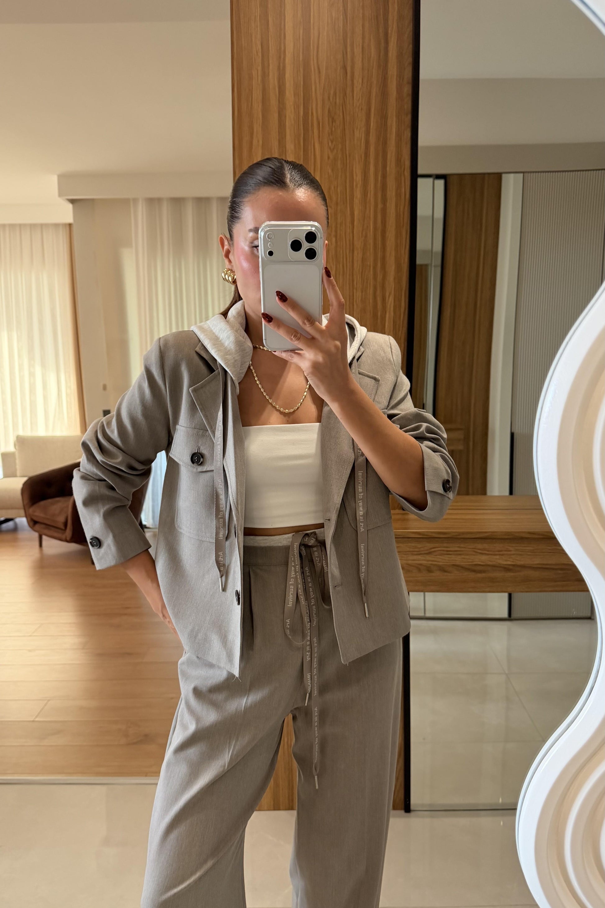 Survivar Tasarım Kapüşonlu Premium Blazer Ceket