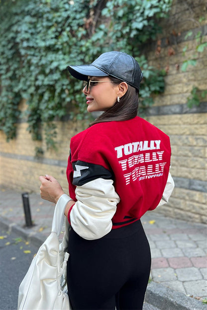 Tailly weijl kırmızı bomber ceket