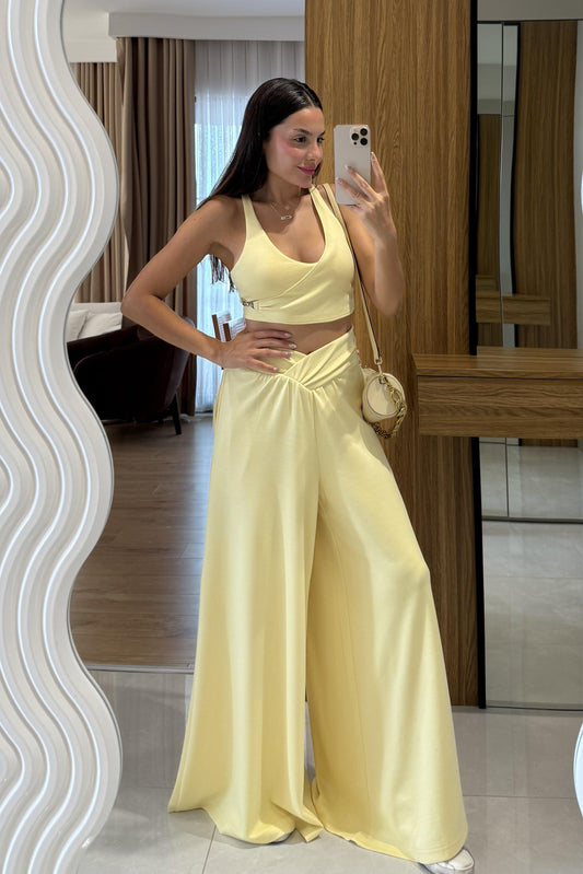 Tiago Sarı Asimetrik Bel Spor Takım