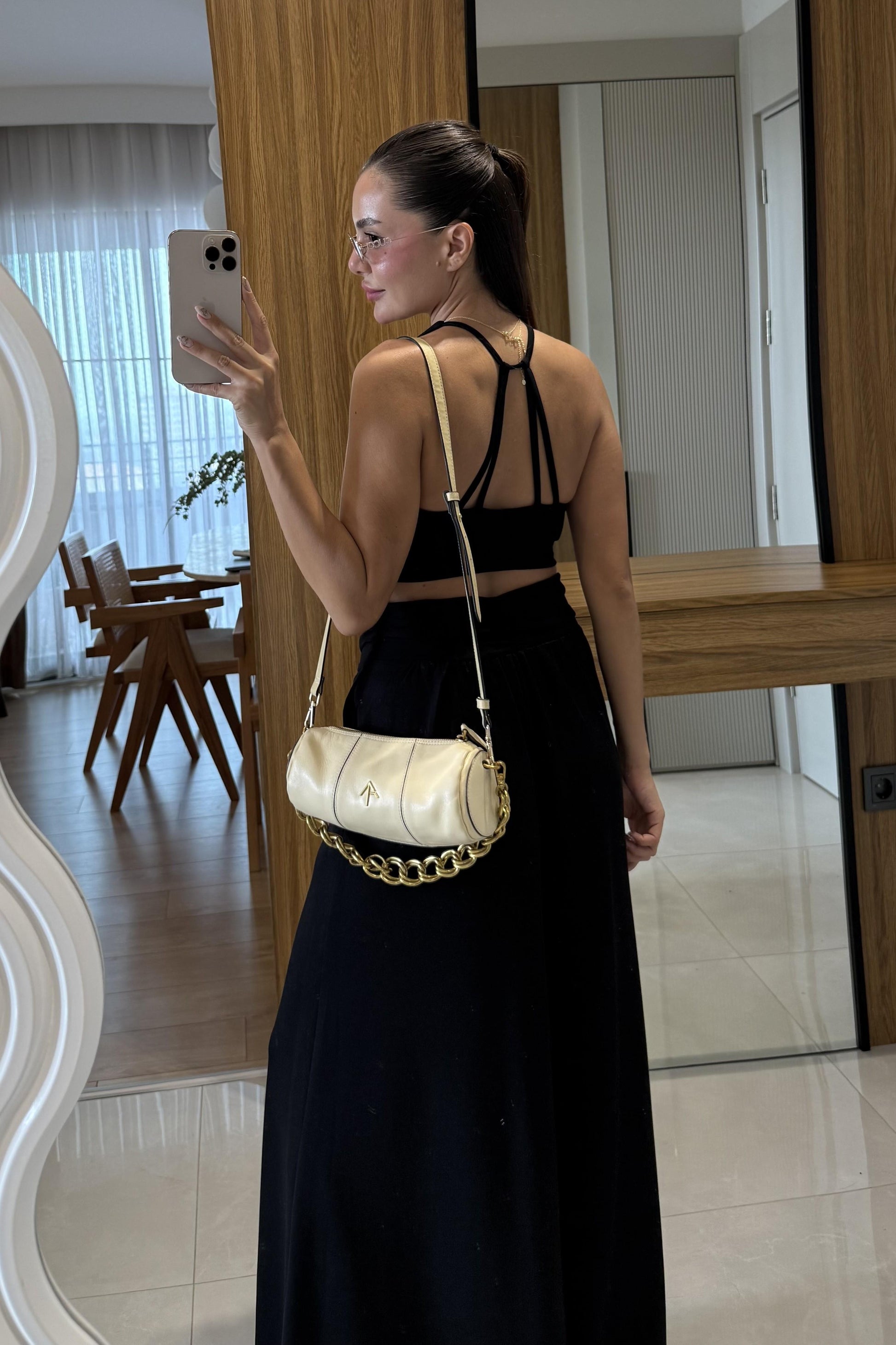 Tiago Siyah Asimetrik Bel Spor Takım