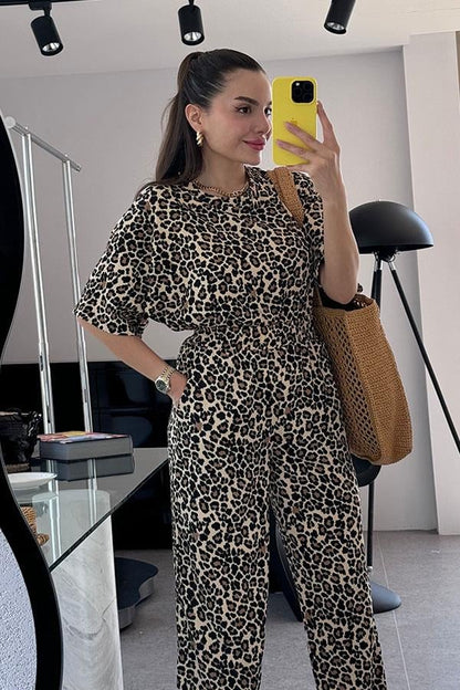 Tini Leopar Desen İkili Takım