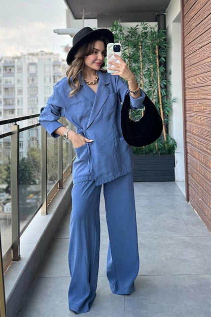 Today Tensel Bağlamalı Takım - İndigo