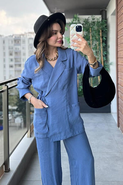 Today Tensel Bağlamalı Takım - İndigo