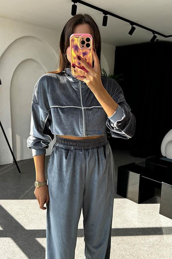 Valenzuela Gri Kadife Takım