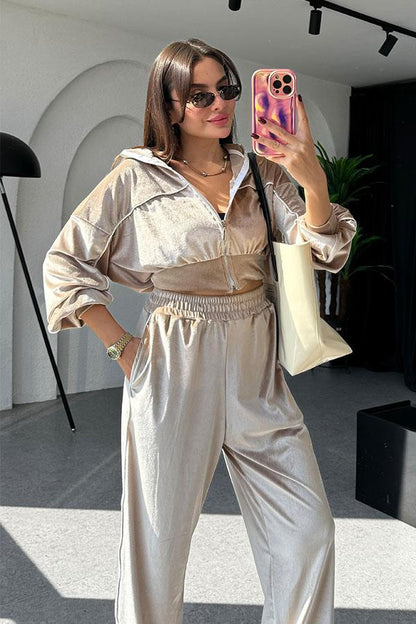 Valenzuela Kahve Kadife Takım