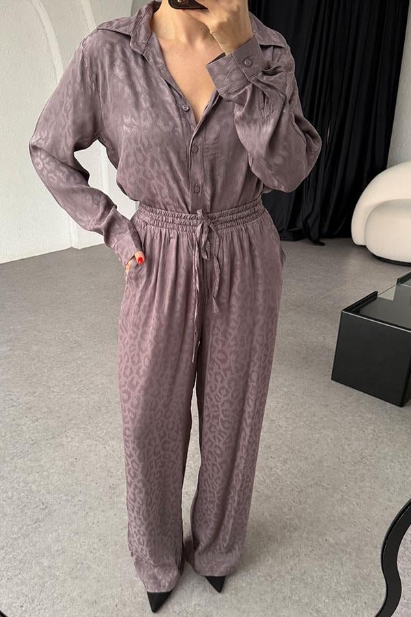 Ventura Gül Kurusu Saten Dokulu Takım