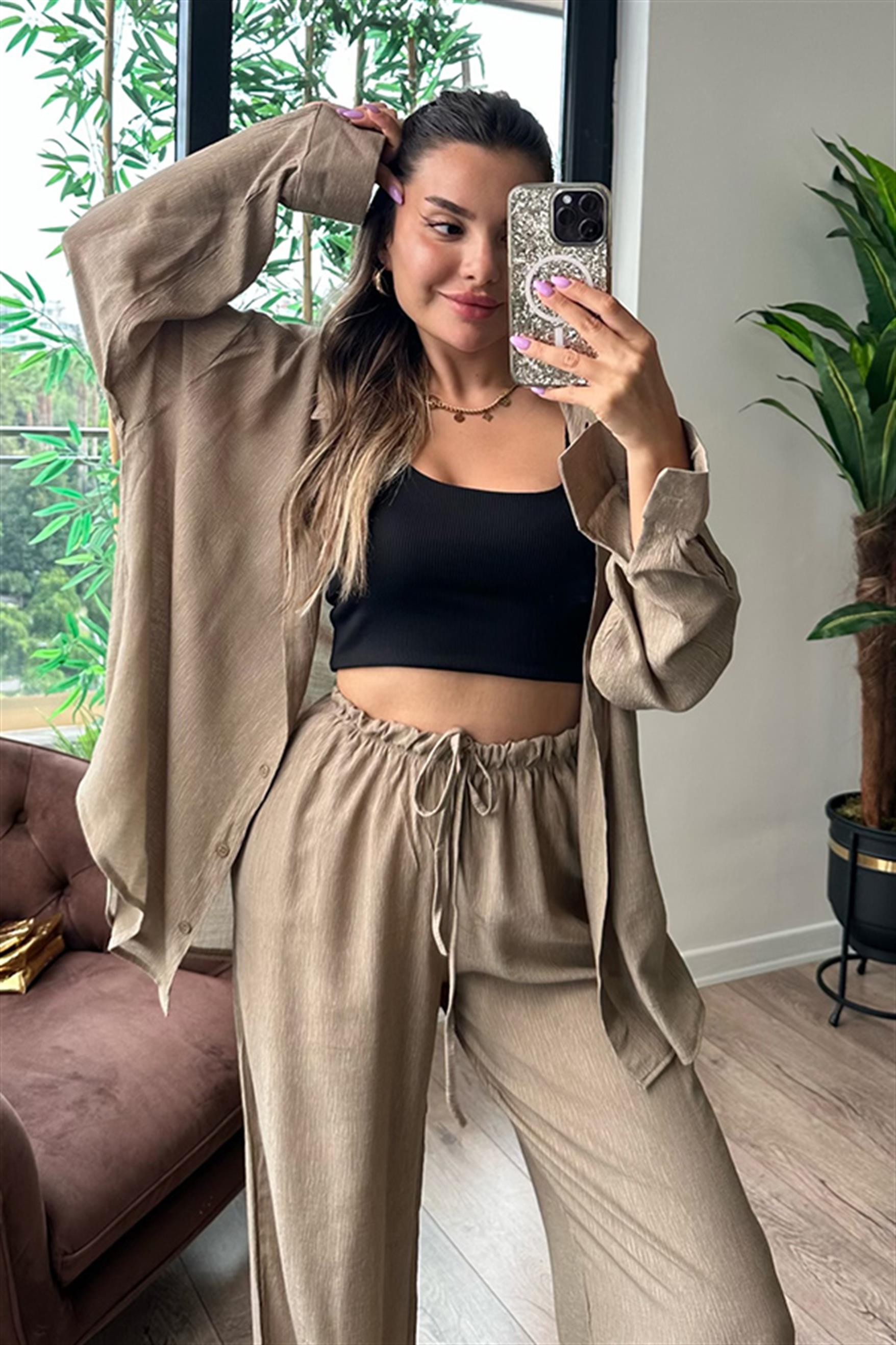 Vermont vizon gömlekli takım