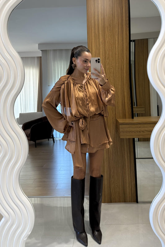 Vestida Vizon İçi Şortlu Tasarım Elbise