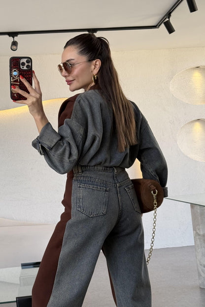 Vierce Kot Karışımlı Acı Kahve Şardonlu Takım