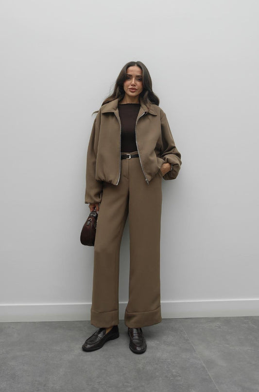 VIZON PAÇASI KATLAMALI PANTOLON CEKET TAKIM