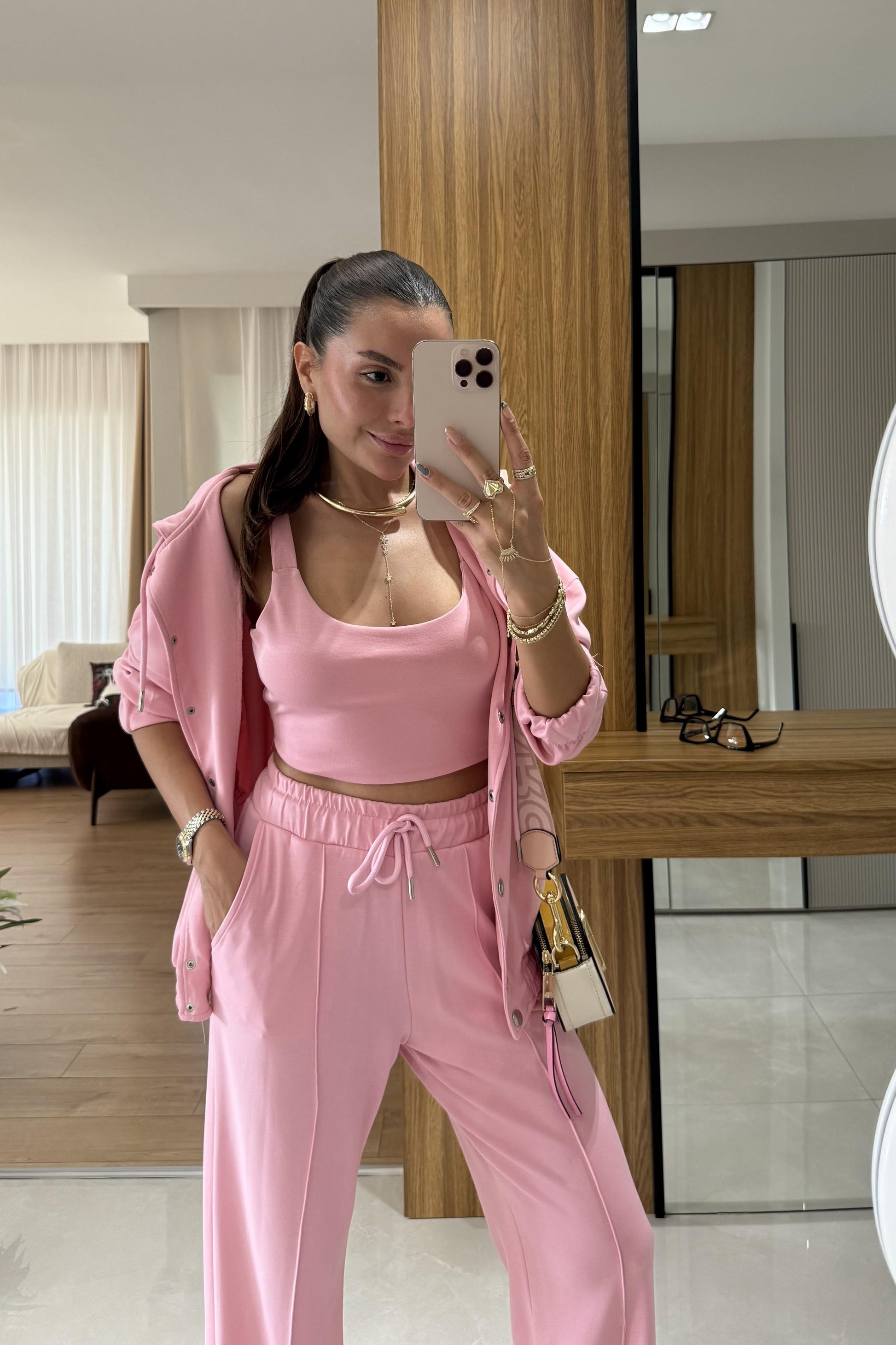 Walkman Pembe Üçlü Takım