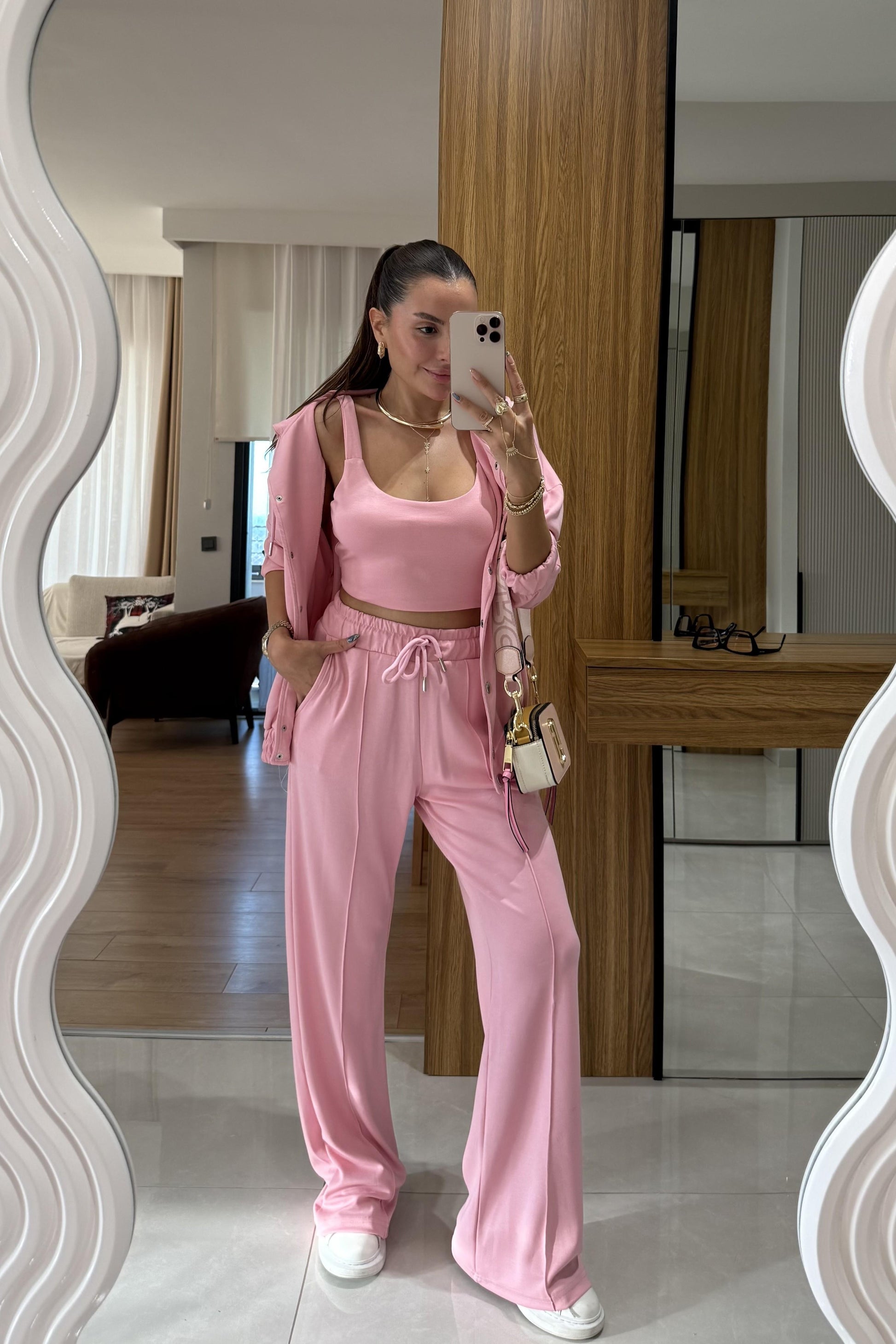 Walkman Pembe Üçlü Takım