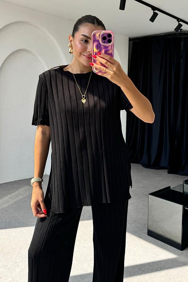 Warrior Fitilli Siyah İkili Takım