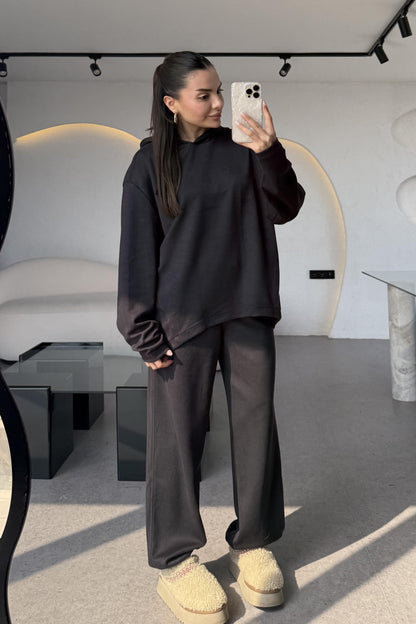 Willow Antrasit Kapüşonlu Takım