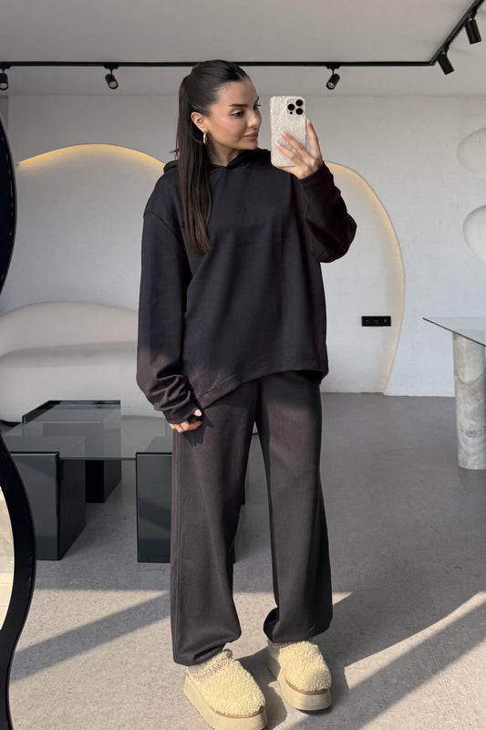 Willow Antrasit Kapüşonlu Takım