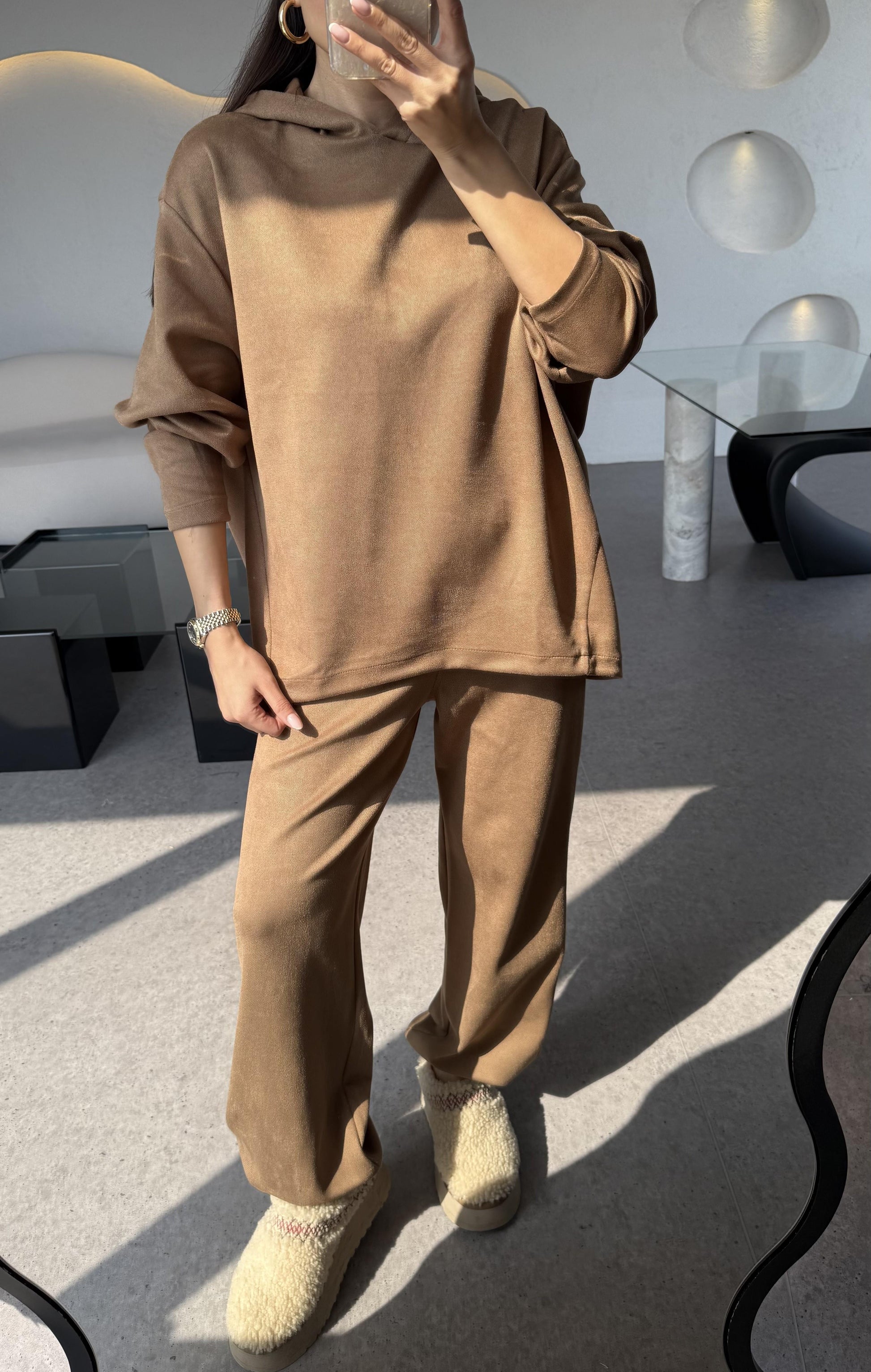 Willow Camel Kapüşonlu Takım