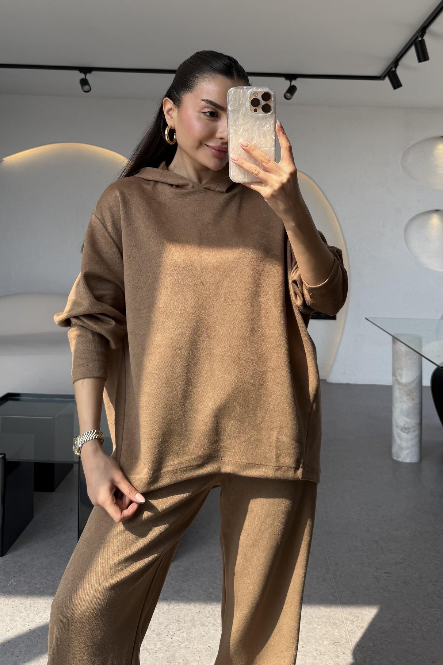 Willow Camel Kapüşonlu Takım