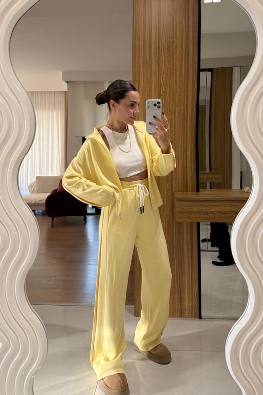 Yamore Sarı Kenar Detaylı Modal Takım