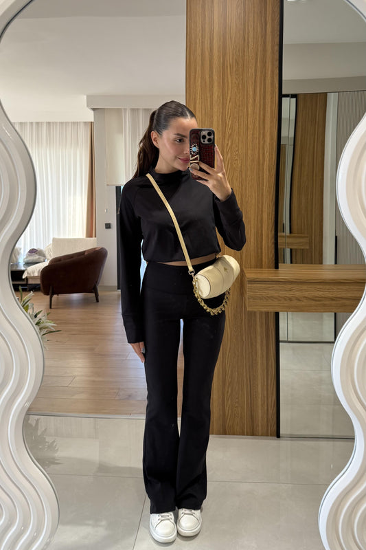 Youre Siyah Modal Yoga Takım